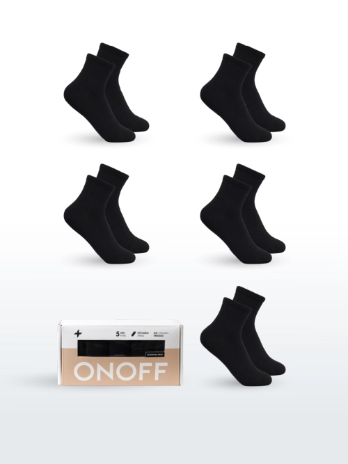Pack 5 tất nữ cổ ngắn Essential