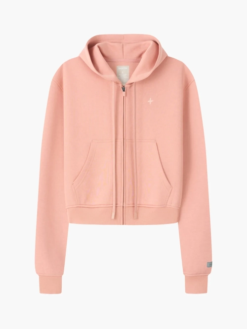 Áo hoodie zip nữ có mũ form oversize Basicon