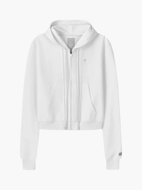 Áo hoodie zip nữ có mũ form oversize Basicon