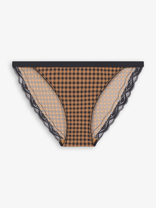 Quần lót Microfiber Gingham dáng bikini