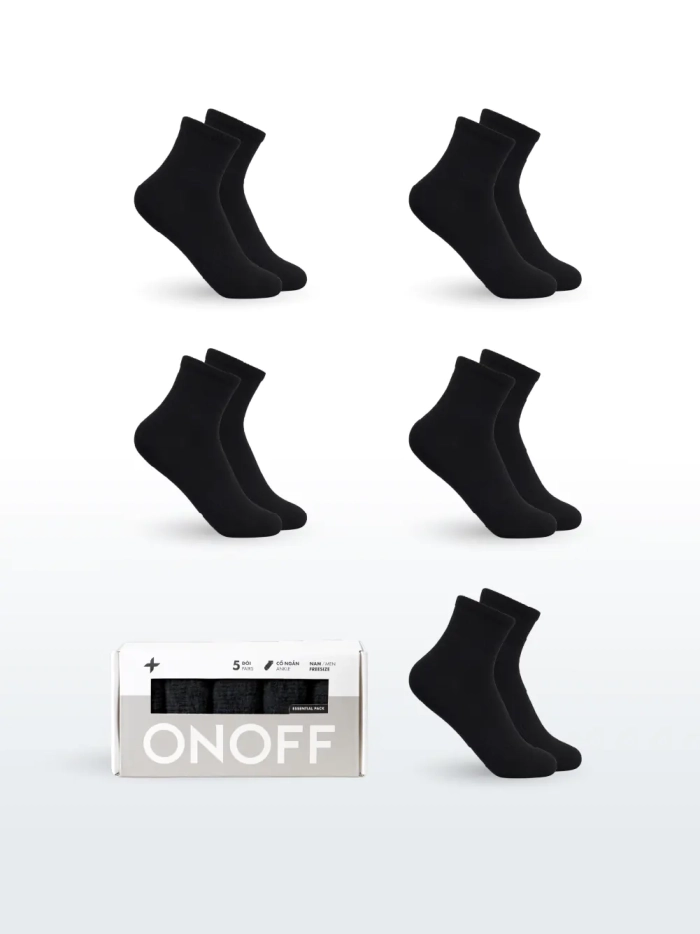 Pack 5 tất nam cổ ngắn Essential