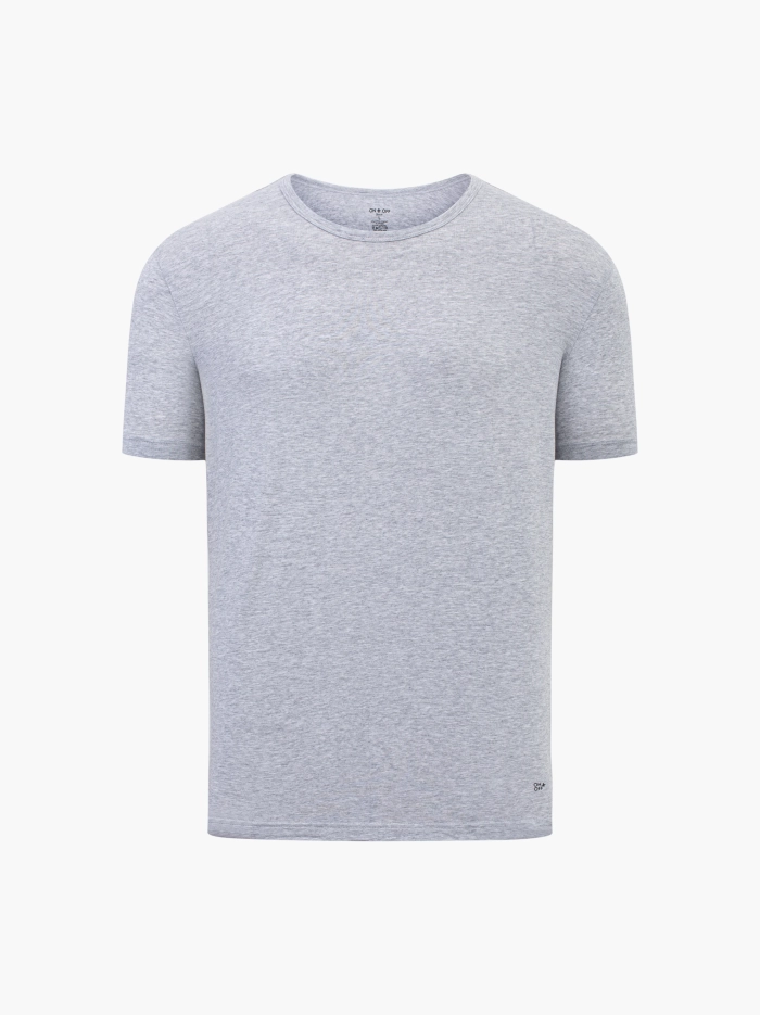 Áo thun cộc tay nam Cotton Compact cổ tròn