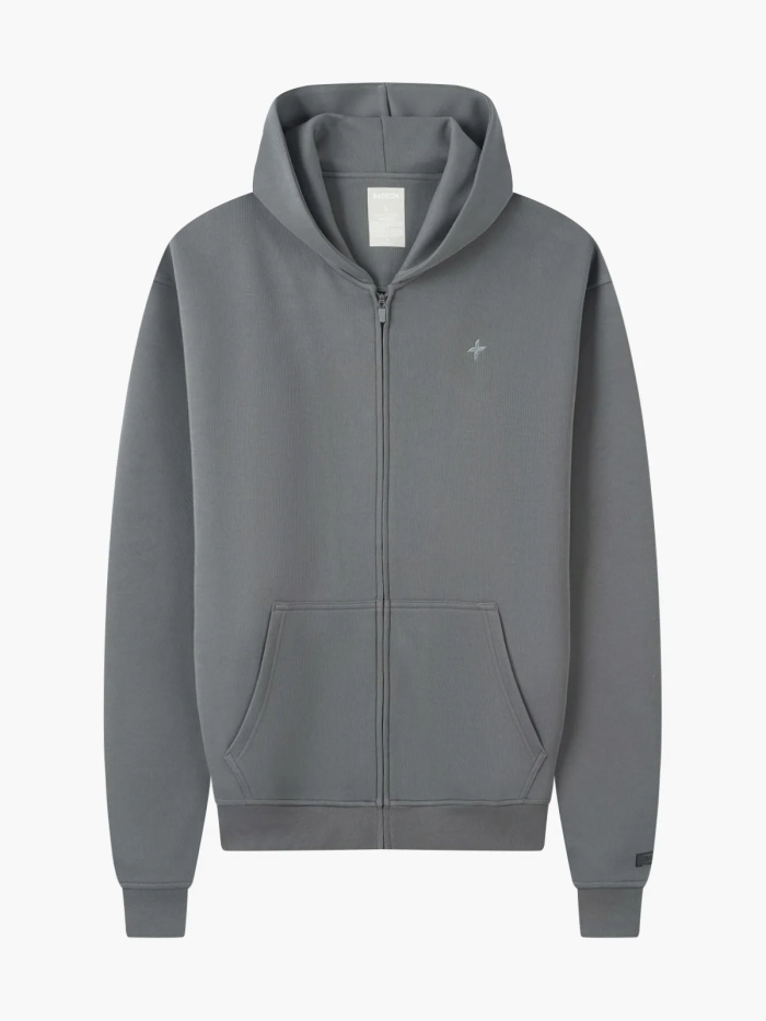 BASICON™ Áo hoodie zip nam có mũ form oversize