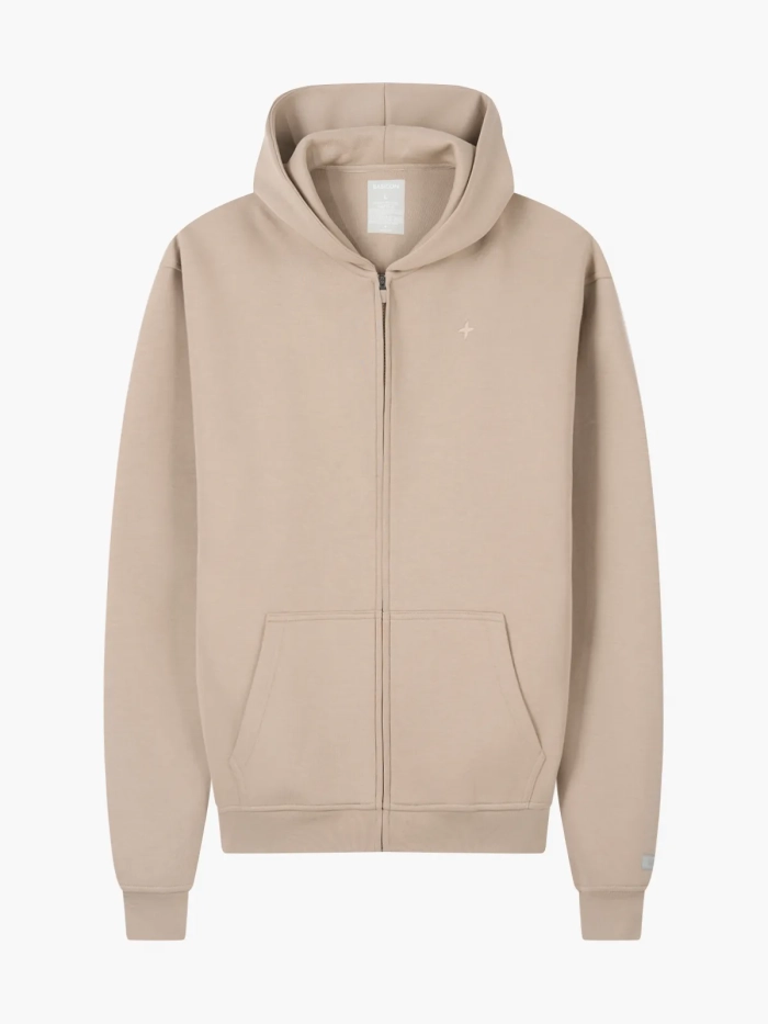 BASICON™ Áo hoodie zip nam có mũ form oversize