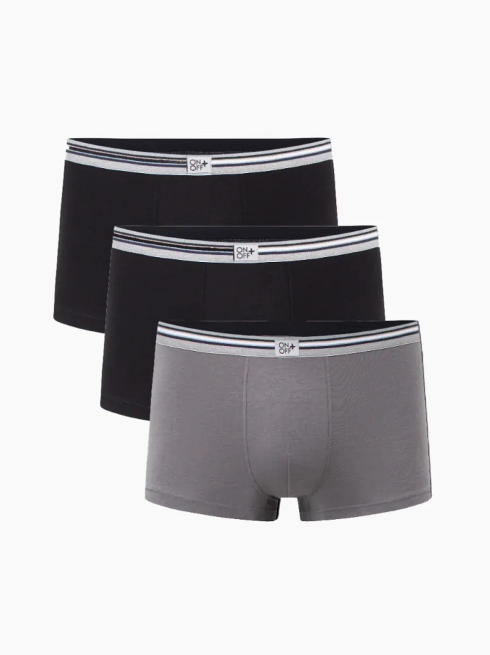 Pack 03 quần lót nam Cotton dáng trunk (boxer)