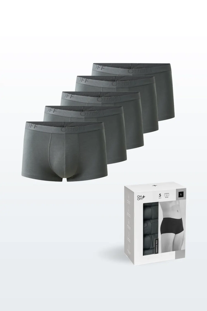 Combo 5 Quần Lót Nam Trunk Essential Pack BambooPlus+