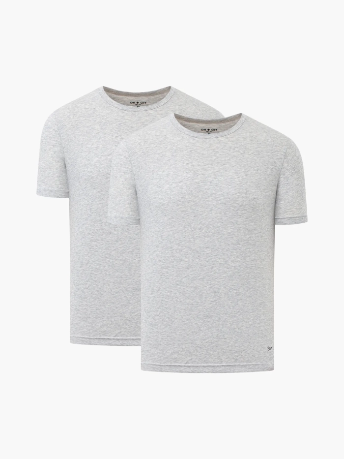 Combo 2 áo thun nam cộc tay cổ tròn Cotton Compact