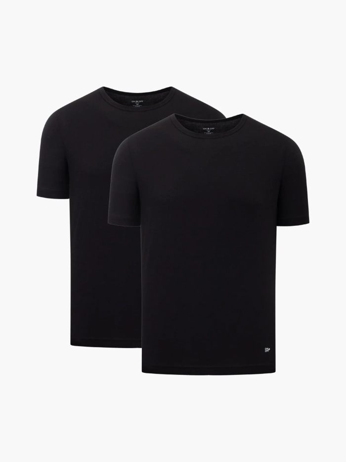 Combo 2 Áo Thun Cộc Tay Nam Cotton Compact Cổ Tròn