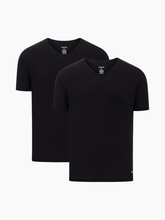 Combo 2 Áo T-shirt nam cổ tim