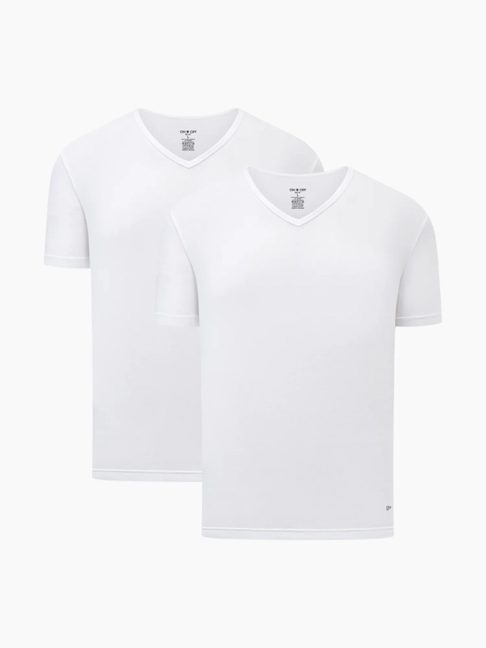Combo 2 Áo T-shirt nam cổ tim