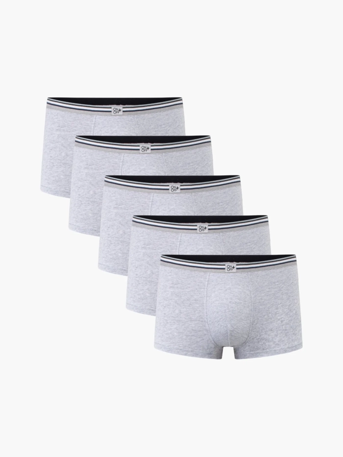 Pack 05 quần lót nam Cotton dáng trunk (boxer)