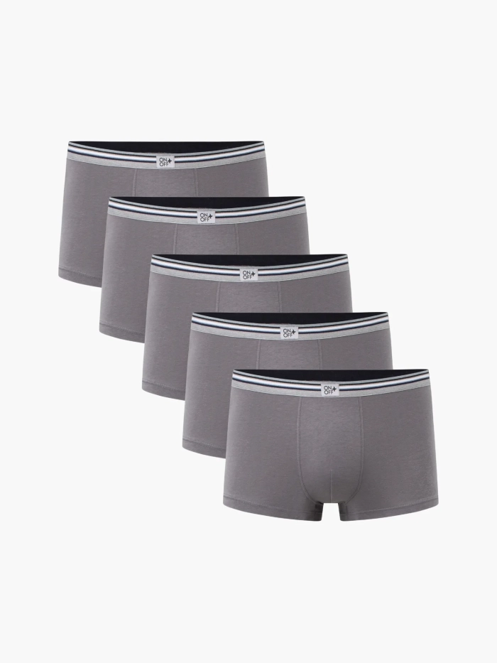 Pack 05 quần lót nam Cotton dáng trunk (boxer)