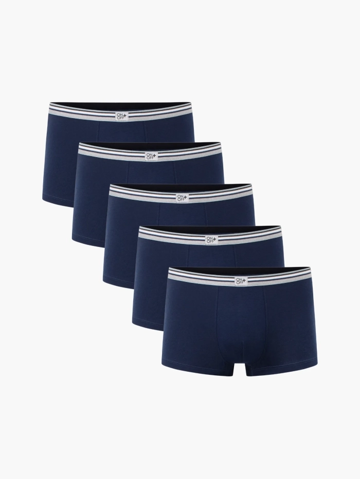 Pack 05 quần lót nam Cotton dáng trunk (boxer)