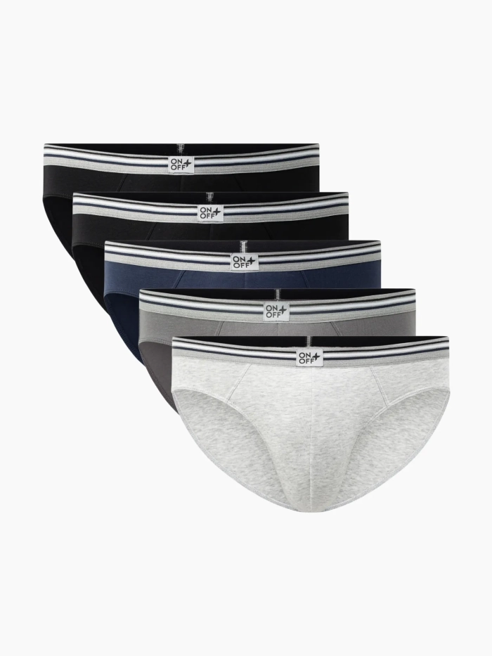 Combo 05 quần lót nam Cotton Daily Comfort dáng brief