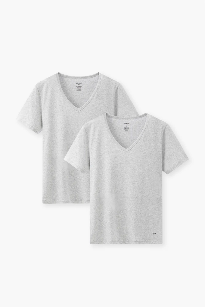 Combo 2 Áo Phông Nam Cổ Tim